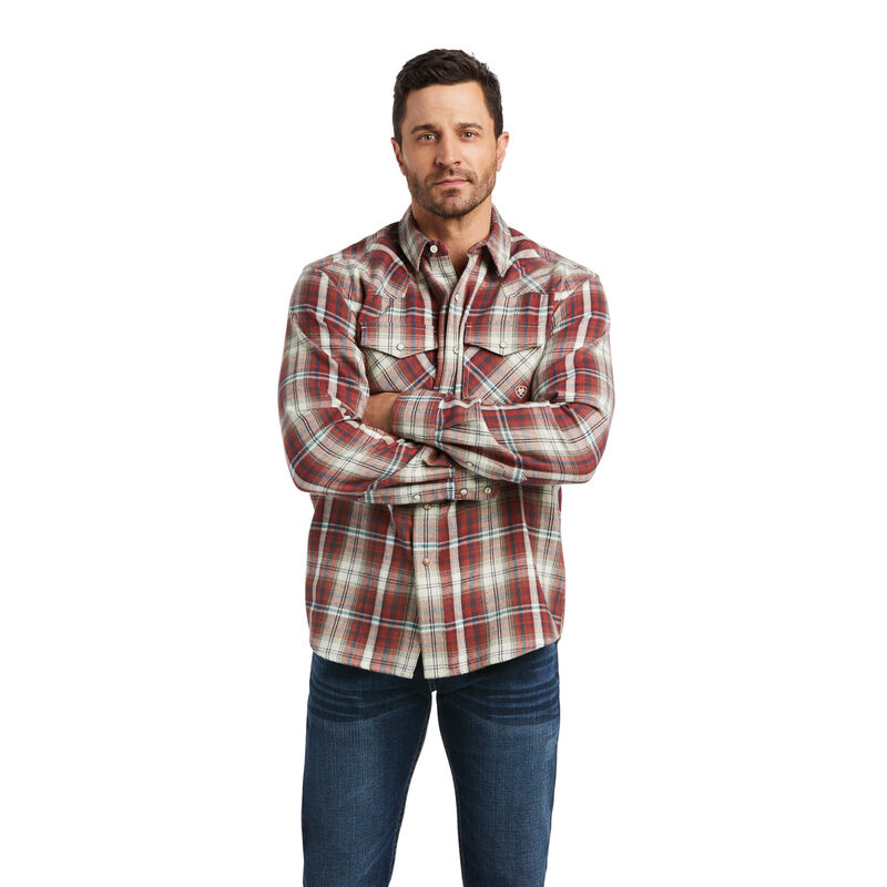 Ariat Hemden Herren - Hamelin Retro Fit Rot/Blau/Weiß ( ANGHI-4372 )